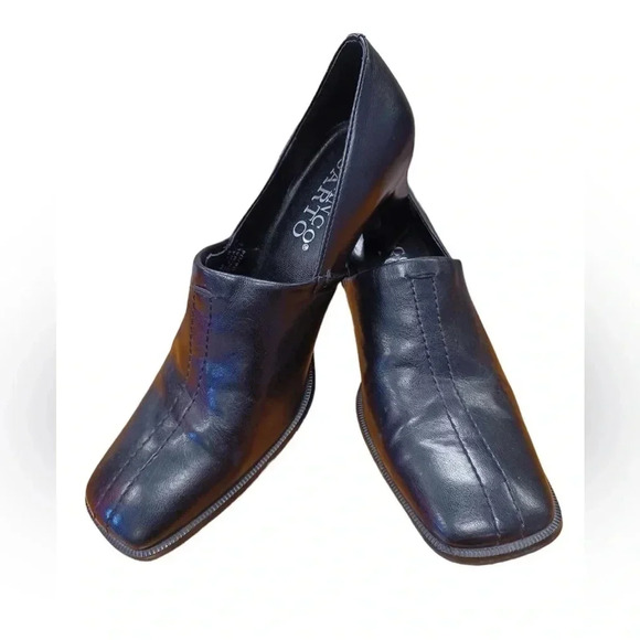 Franco Sarto Black Almond Toe  Heels Size 6M - Picture 1 of 8